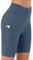 Persit Kurze Sporthose Damen, High Waist Radlerhose Sport Shorts Sommer Laufhose Schotenblau XL