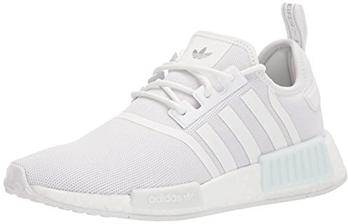 adidas Damen NMD_r1 Sneaker, Weiß/Weiß/Silbermetallic, 38 2/3 EU