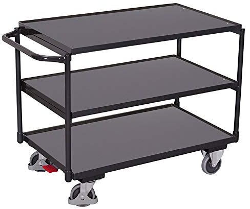 Tischwagen mit 3 Ladeflächen, RAL 7016 RAL 7016 Anthrazitgrau