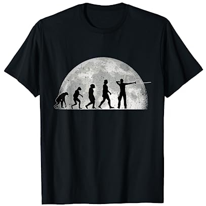 Bogenschütze Evolution Mond Pfeil und Bogen Bogenschießen T-Shirt
