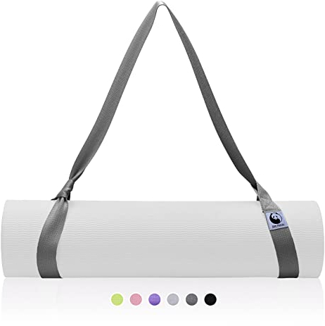 Slim Panda Yogamatte Tragegurt aus Baumwolle, Verstellbare Yogamatten Carrying Strap für alle Yogamatten Größen, Elastisch Yoga Gurt für Pilates,Dehnen und Fitness (Yoga Mat Not Included)