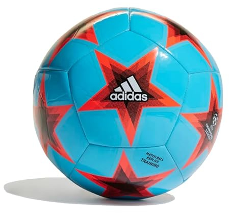 Unisex-Adult UCL Club Ball Bright Cyan/Black/Solar Red/White 5