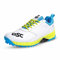 DSC Jaffa 22 Cricket Shoes | White/Lime - Yellow | for Boys and Men | Lightweight | Embossed Design | 12 UK, 13 US, 46 EU