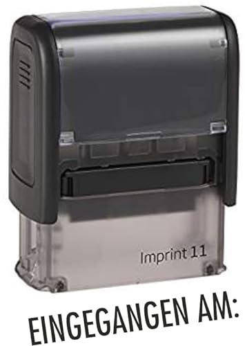 Selbstfärber Imprint/Lagertext – EINGEGANGEN AM: - von Kaufhaus2010 - Lagertextstempel zur Kennzeichnung von Dokumenten 37 mm lang