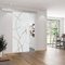 inova Glas-Schiebetür Komplettset 1025 x 2200 mm Kreis Design 8 mm ESG Alu Lauf-schiene mit Griffmuschel