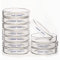 Labasics 10er-Pack Glas Petrischalen, 100x20 mm Autoklavierbare Zellkulturschalen aus Borosilikatglas Petrischalen mit Durchsichtigem Deckel für Labor