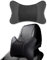 duoyif Reposacabezas Coche Cojin, Almohada Cervical para Coche para Conducir, Almohada De Coche De Cuero con Algodón, para Proteger La Columna Cervical 1 Pieza (Negro)