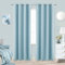 KOUFALL, Hellblaue Vorhänge, 213 cm Länge, für Schlafzimmer, 2 Paneele, Hellhimmelfarben, Raumverdunkelung, Isoliert, Thermo-Verdunkelungsvorhänge für Wohnzimmer, Dekoration, Fensterbehandlungen