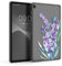 kwmobile Schutzhülle kompatibel mit Samsung Galaxy Tab S6 Lite (2024/2022/2020) - Hülle Silikon - Tablet Cover Case - Lavendel Violett Türkis Transparent