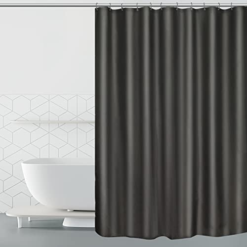 BOZKAA Duschvorhang Anti-Schimmel Wasserdichter 180x200cm Waschbar Anti-Bakteriell Textil aus Polyester Stoff Badewanne Vorhang mit 12 Duschvorhängeringen