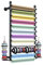 An der Wand montiertes Aufbewahrungsregal für Bänder/Schals/Geschenkpapier, Blumenladen/Studio/Home-Organizer-Halter, 120 cm hoch (Color : Black, Size : 100x20x120cm)