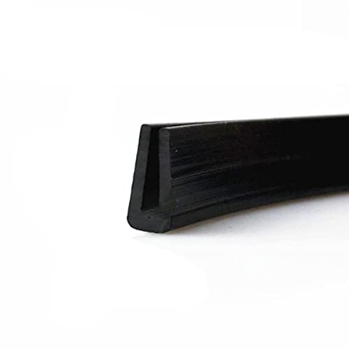 U-Shaped Strip Protection Glass Edging Shield Rubber Edging Sealing Strip Black Glass Table Edging Sheet Anti-Collision-Flat-5x11mm,10M