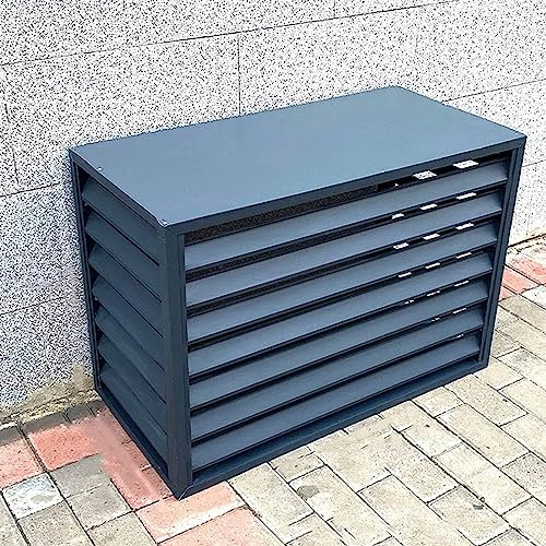 Air Conditioner Privacy Fence Decorative Screen,Aluminum AC Covers For Outside Units,Condensing Unit Protective Cover,Protective Grilles For Heat Pumps,Hide Air Con,Plant Display Rack Storage Shelf (