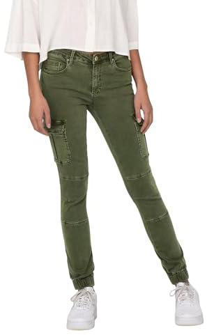 ONLY Damen ONLMISSOURI REG ANK Cargo PNT NOOS Hose 15170889,Kalamata,40W / 32L
