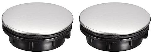 QUARKZMAN Couvercle Trou Robinet Couvercle d'Évier en Acier Inoxydable Brossé, Couvercle de Trou de Robinet pour Comptoir de Cuisine, 2 Pcs (26-30mm de Diamètre)