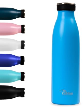Gourde isotherme 500 ml - Otto Koning - Bouteille d'eau Isotherme conserve les boissons froides pendant 24 heures et les boissons chaudes pendant 12 heures. Gourde isotherme étanche sans BPA.