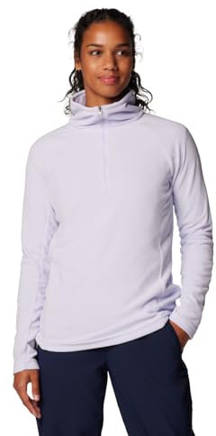 Columbia - Giacca in pile con cerniera a mezza lunghezza Glacial™ IV da donna, lilla chiaro (Snowdrift), 3X Plus