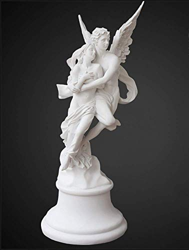 PacuM Eros-Amor- und Psyche-Skulpturen, griechische römische Mythologie, Marmor-Sammelfiguren, Liebespaar-Statuen, Jahrestag, Hochzeitsgeschenke, C, 36 x 13 x 13 cm (14 x 5 x 5 Zoll) gesc