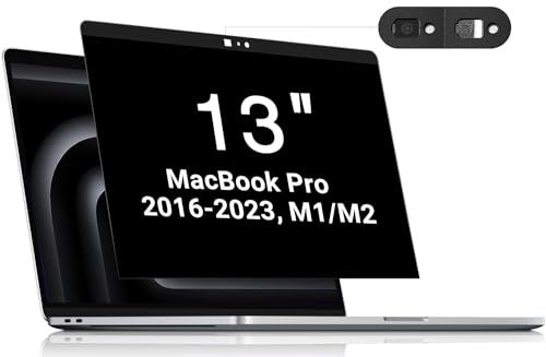 FILMEXT Pantalla de privacidad para MacBook Pro de 13 pulgadas (2016-2022, M1, M2)/MacBook Air de 13 pulgadas (2018-2021, M1), filtro extraíble antideslumbrante de luz azul para laptop Mac de 13