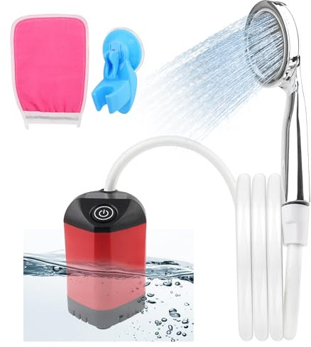 Camping Shower,Portable Camping Shower, Rechargeable Outdoor Shower Portable Shower Camping for Camping, Hiking, Pet Cleaning, Clean car Garden Watering