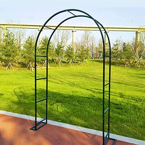 MYYSOQUZ Arche Jardin Aluminium Largeur, Arche À Rosiers Métal, Filet À Plantes Grimpantes, Filet de Treillis, pour Récolte de Concombres, Légume, Vignes, Plantes Grimpantes,140x230x40CM