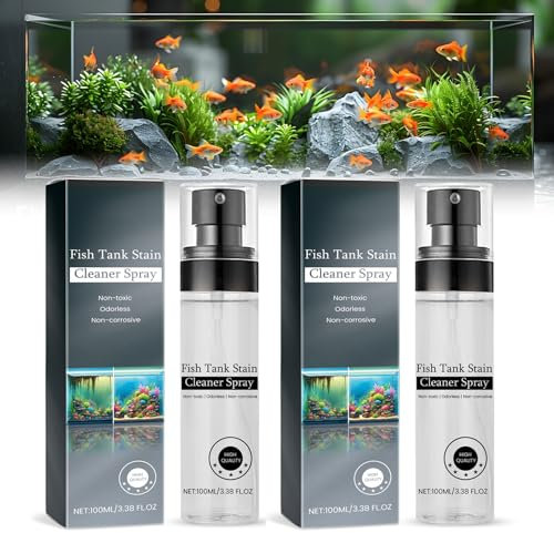 Spray Nettoyant pour Aquarium, 200ML Nettoyant pour aquarium pour Éliminer les Taches Nettoie Rapidement l'eau, Écologique, Sans Résidus et Sans Danger pour les Poissons