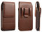 Mobile Phone Pouch Pu Leather Holster Belt Clip Holder for iPhone 15 14 Plus iPhone 15 14 13 12 11 Pro Max Samsung Galaxy A54 A53 A32 A33 S24+ S23 FE S23+ S22+ (Brown, L)
