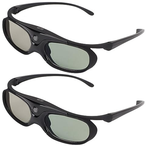 NIZUUONE 2 Gafas 3D con Obturador Activo DLP Link de 144 Hz para Proyectores