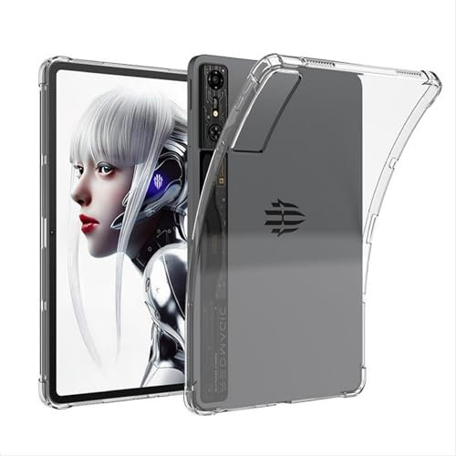 GIOPUEY Funda para RedMagic Nova Gaming Tablet, Carcasa Trasera de TPU Suave, Cubierta Delgada, Protección con Airbag, Case Compatible con RedMagic Nova Gaming Tablet-Transparente