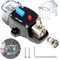 HOISGEAR Disjoncteur audio de voiture 150 A Disjoncteur 12V / 48V Réarmable automobile Auto-récupération Disjoncteur DC 12V-48V Réinitialisation manuelle pour audio de voiture et protection d'amplific