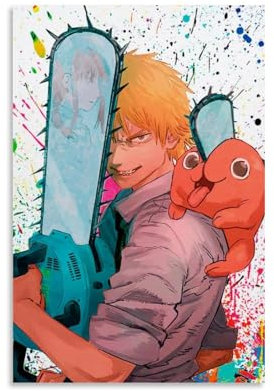 INTRIFBF Chainsaw Man Poster Canvas Art Picture Home Decor 08x12inch(20x30cm) Unframe-Chainsaw Man