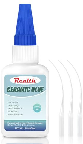 Colla Ceramica | 30g Adesivo Istantaneo Per Riparare e Incollare Porcellana | Piatti Piastrelle e Artigianato | Ceramica Adhesive (CG30)