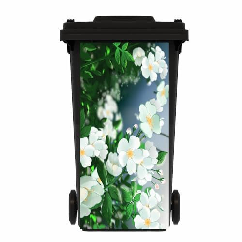 PLOIKM 10Styles Large Wheelie Bin Stickers, Self-Adhesive Decorative Dustbin Decals, Removable For Home Garden, Outdoor,