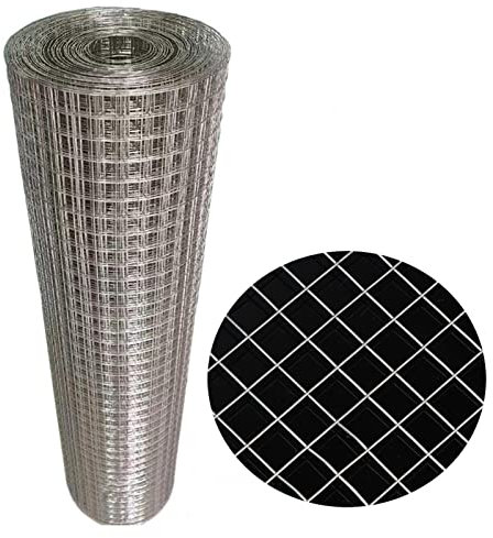 1,27 cm Drahtgeflecht, geschweißtes Edelstahldrahtgeflecht, robuster Maschendrahtzaun, Hühnerdrahtgeflechtrolle für Garten, Geflügel, Kaninchen, Hühnerreifen, Pflanzen, leicht zu schneiden