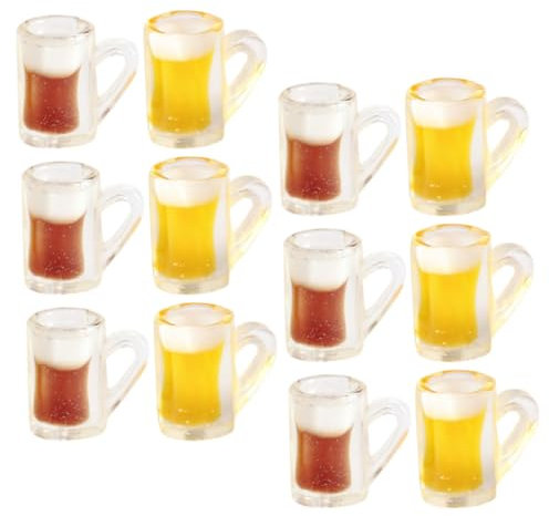 CLISPEED 1 Set Piccoli Bicchieri Di Birra Cameretta Camerette Birre Mini Mobili Per Casa Delle Bambole Bambola Di Tazza Di Birra Per Bevande Adorabili Mini Boccali Di Birra 20 Pezzi