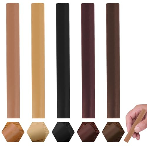 5Pcs Wood Filler Brown, Wax Repair Sticks, Scratch Repair Crayons
