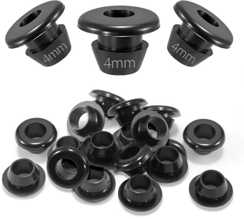 TXXATX 50 Arandelas De Goma Pasacables ID 4 Mm Diámetro De Montaje 6 Mm Arandelas Impermeables De Caucho Para Cables Protección De Cables