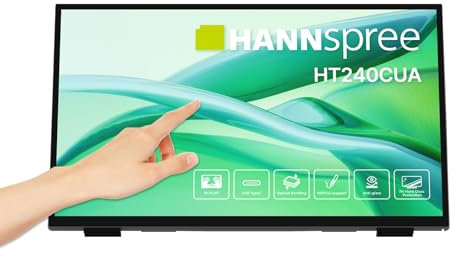 HANNspree HT240CUA 60,45cm (23,8) Multitouch-Monitor 270cd USB Typ-C HDMI DP Lautsprecher USB VESA Neigbar USB Hub MPP 2.0 Support