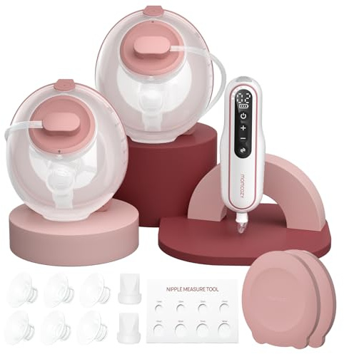 Momcozy V2 Pro Breast Pump | Adjustable, Closed System, Double Pump, Hands Free Usage, Lightweight, 288mmHg Powerful Suction