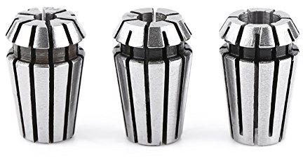 Eujgoov 3-teiliges Federspannzangen-Set ER11 Spannfutter für CNC-Graviermaschine, Präzisions-4-mm-6-mm-Spannzangen für Benutzer von Drehmaschinen, Fräs- und Spannwerkzeugen