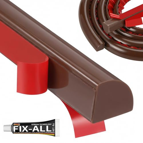 3M PVC Quadrant Trim - 0.7 * 0.86 * 118In Self-Adhesive Tile Edging Trims Bendable Rubber Edge, Double-Sided Silicone Peel and Stick Trim, Shower Water Barrier for Corner Floor Bathroom Countertop