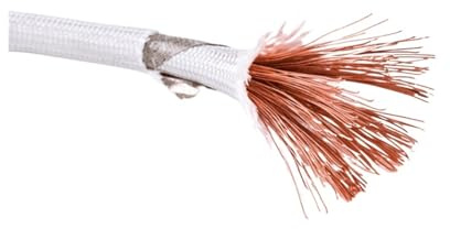 Cavo intrecciato in mica per alte temperature, Filo di nicromo intrecciato in silicone mica 500 gradi 6-20 AWG bianco 10 metri