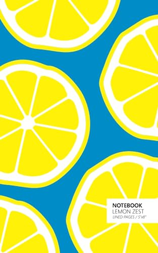 Notebook Lemon Zest: (Blue Edition) Fun notebook 96 ruled/lined pages (5x8 inches / 12.7x20.3cm / Junior Legal Pad / Nearly A5)