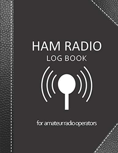 Ham radio log book: Amateur radio log book | Amateur Radio Operator Station Log Book | Ham Radio Log Sheet | 111 pages, 8,5x11 | Paperback | black ... cover imitation black leather cover