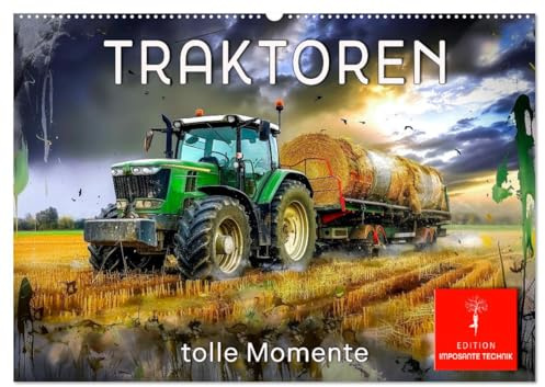 Traktoren - tolle Momente (Wandkalender 2026 DIN A2 quer), CALVENDO Monatskalender: Kraftprotze in Aktion (CALVENDO Technologie)
