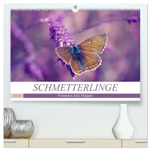Schmetterlinge im Fokus (hochwertiger Premium Wandkalender 2026 DIN A2 quer), Kunstdruck in Hochglanz: Erleben Sie den Zauber der Schmetterlinge das ganze Jahr hindurch (CALVENDO Tiere)