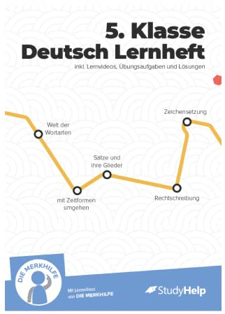 Deutsch Lernheft für 5. Klasse: Lernvideos, Aufgaben & mehr: Wortarten, Zeitformen, Rechtschreibung - Ideal für Klassenarbeiten, Prüfungen & Tests