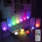 EuroFone Wiederaufladbare Teelichter, mit Fernbedienung Flackernde Led Teelichter,flackernde, flammenlose(Kerzen12er-Set,Bunt)