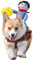 NACOCO Cowboy Rider Hund Kostüm für Hunde Kleidung Ritter Stil mit Puppe und Hut für Halloween Tag Haustier Kostüm (L)
