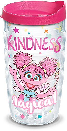 Tervis Sesame Street - Vaso aislado de doble pared hecho en Estados Unidos mantiene las bebidas frías y calientes, 10 onzas, ondulado, Abby Cadabby Kindness